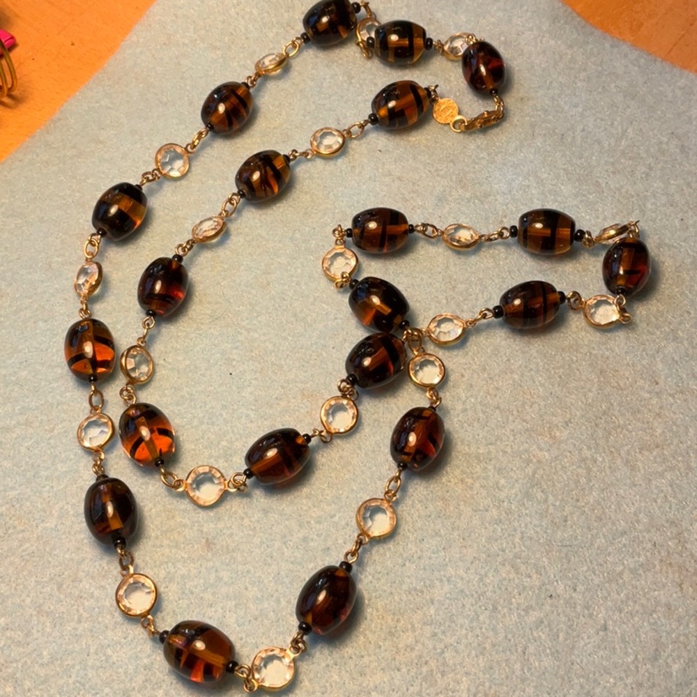 Ballagio crystal and bead costume necklace